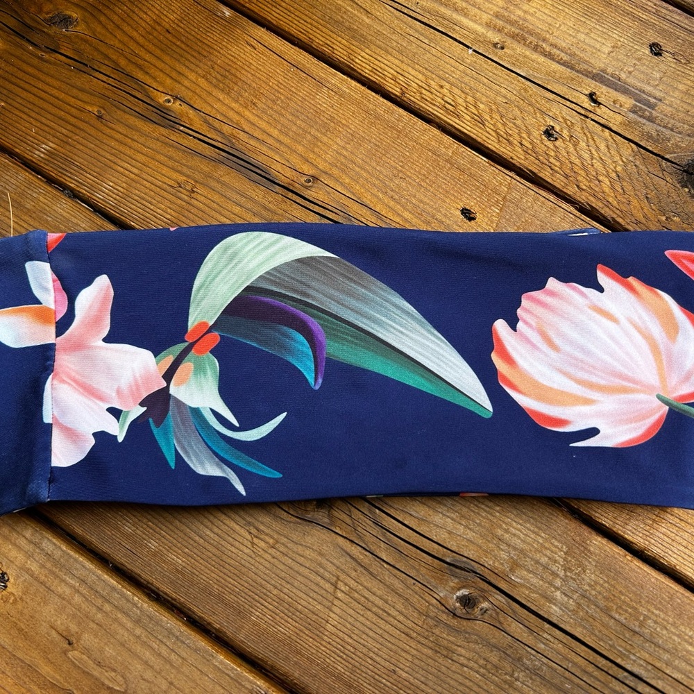 SHEIN Blue and Pink Floral Bikini Swimwear